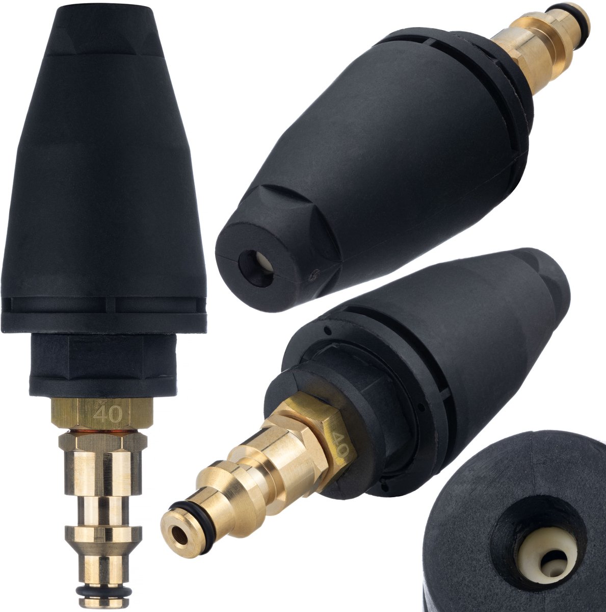 Rosfix Spuitmond Vervanging - Roterende Turbo - 150 bar, 60°C, Quick Connect - Geschikt voor Parkside