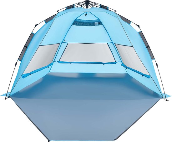 Pop-Up Strandtent/Zonnescherm voor 4 Personen, UPF 50+ Bescherming, Draagbare Tent met Tas en Grondankers, Lichtgewicht Parasol voor Kamperen, Vissen en Picknicken van POP — afbeelding 2