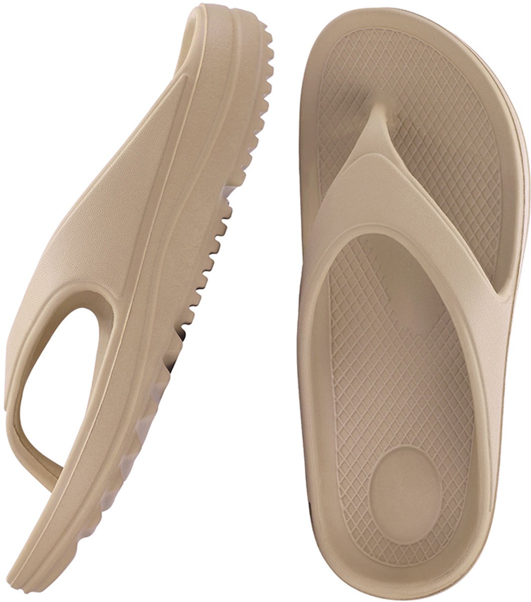 OLANLY - Ergonomic Flip-Flops - Dames Slippers - Anatomic Dames Slippers - Khak