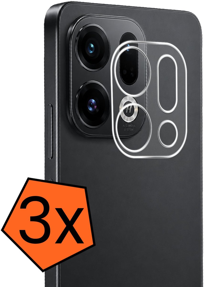 Camera Lens Protector - 3 Stuks - Geschikt voor OPPO Find X9 - Camera Screenprotector - Gehard Glas - Beschermglas - Tempered Glass - Screen Protector