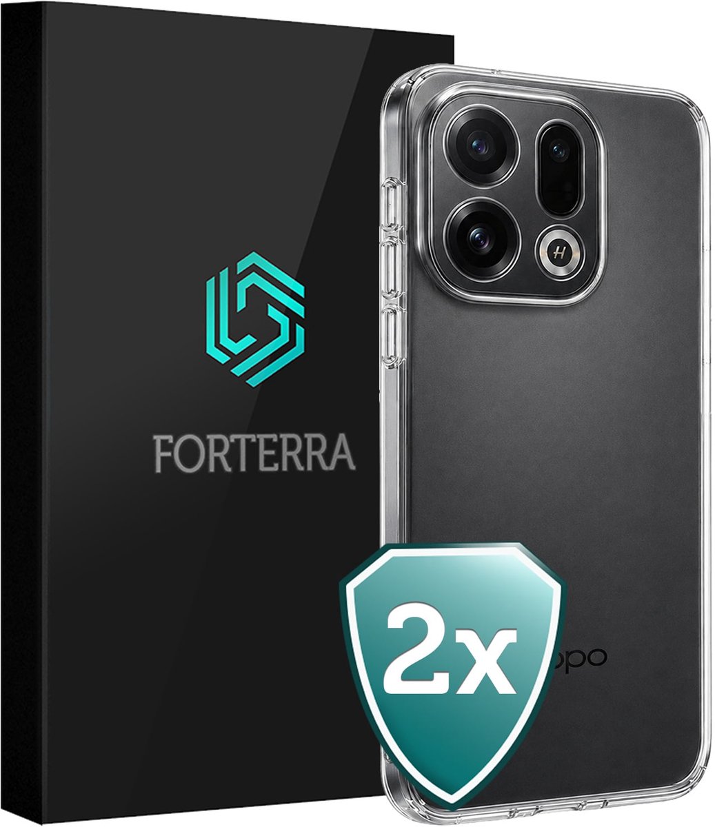 Hoesje 2 Stuks - Geschikt voor OPPO Find X9 - Sterk & Shockproof - Back Cover - Case Siliconen - Telefoon Hoes - Transparant