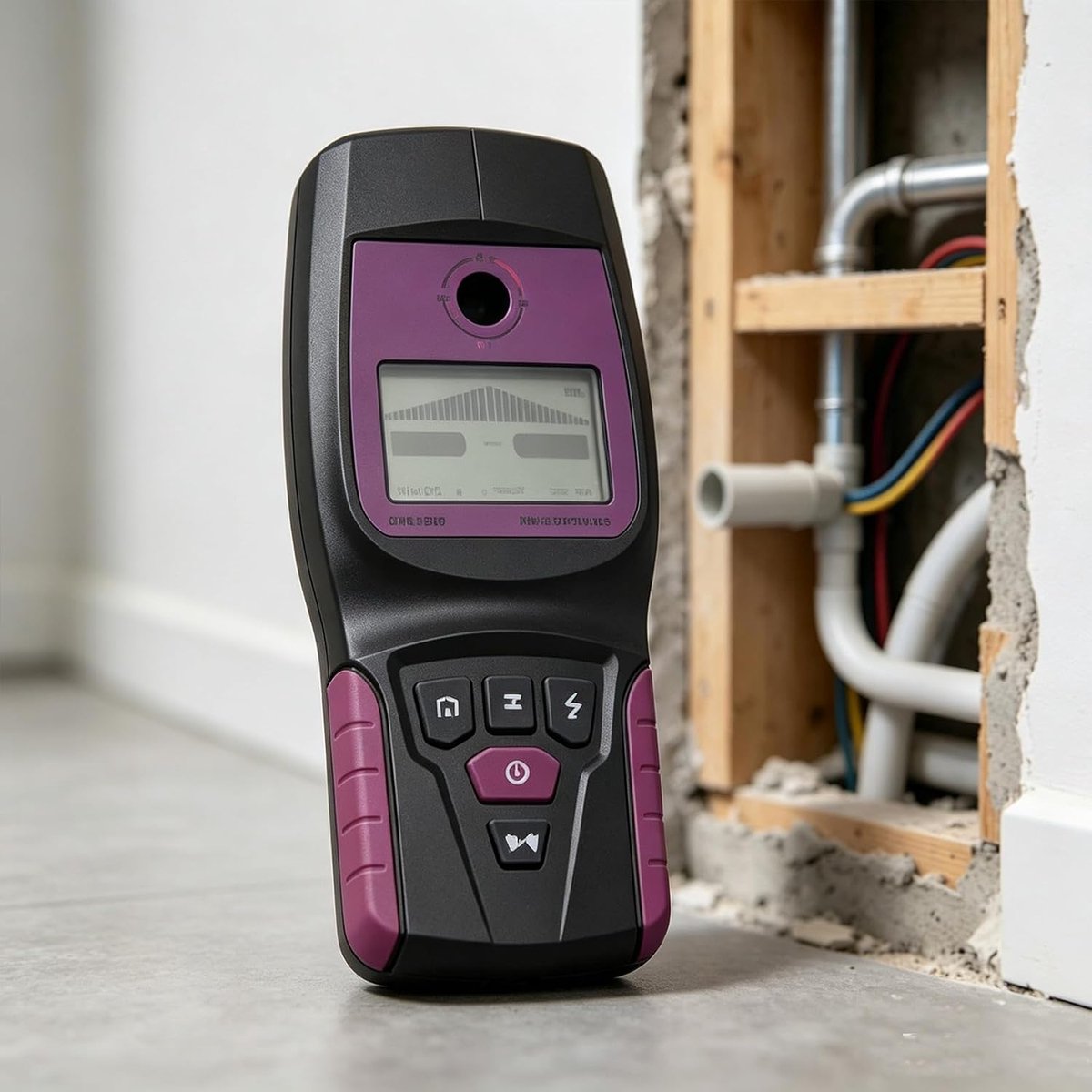 Muurdetector – multifunctionele muurscanner – detector voor elektrische draden en kabels – metaaldetector – PVC-waterleidingen – automatische scanning – voor metaaldetectie en