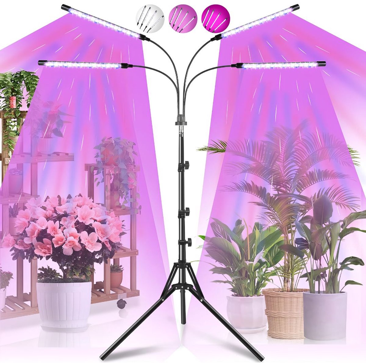 JCP® Groeilamp - Groeilamp Planten - Kweeklamp - Zwart - 15cm x 43cm x 9cm