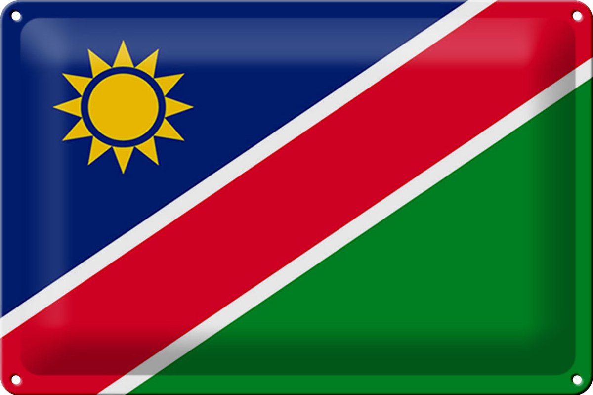 Blechschild Flagge Namibia 30x20cm Flag of Namibia