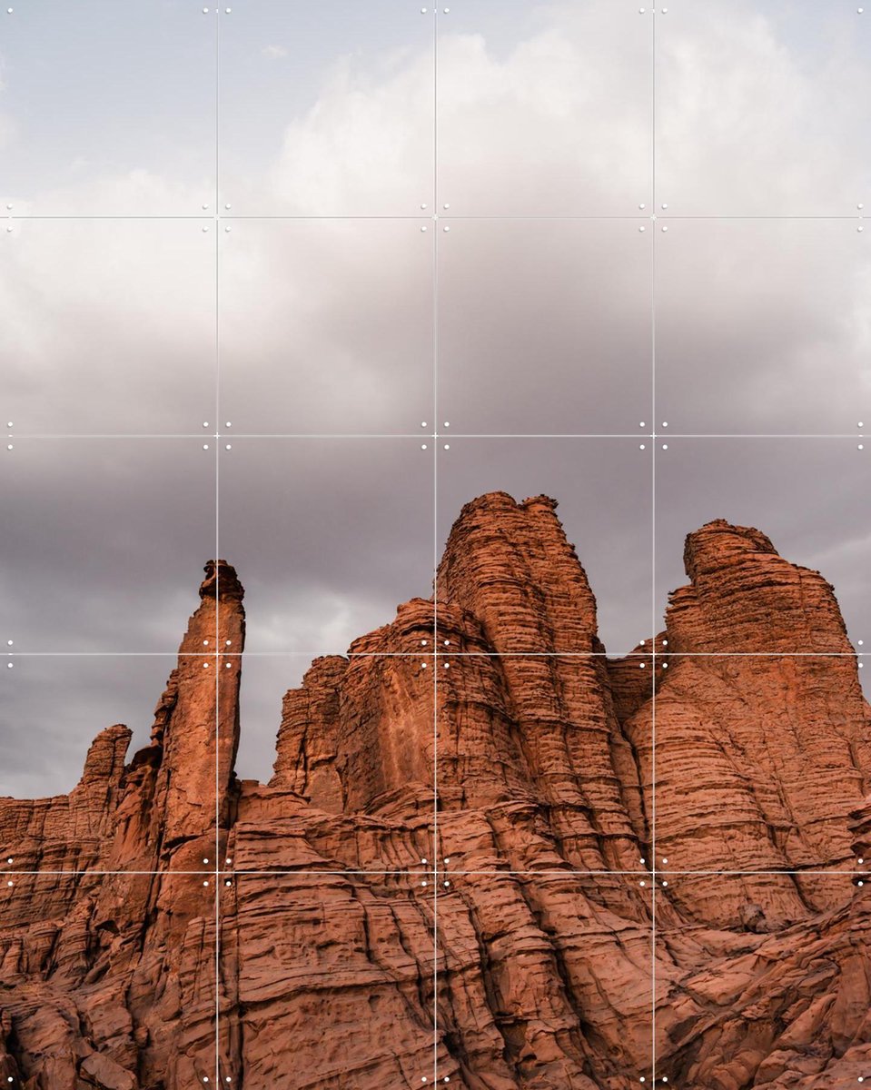 IXXI Sahara Rocks, Photolovers - 80 x 100 cm - Gratis ophangtool - Grote wanddecoratie en posters - Fotografie, Realisme, Naturalisme, Mancave, Trap