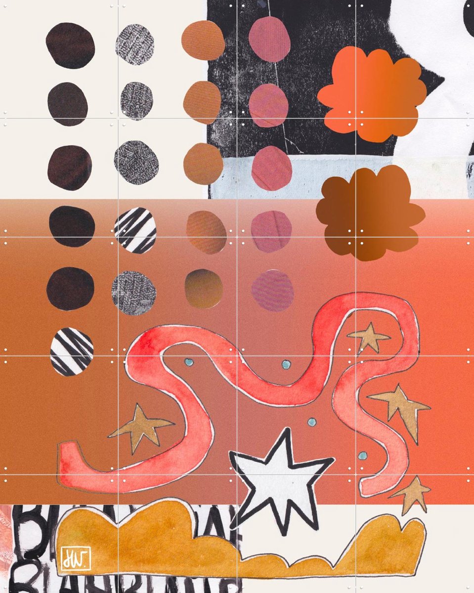 IXXI Make Space For My Mess, Henriette Visscher - 80 x 100 cm - Gratis ophangtool - Grote wanddecoratie en posters - Speels, Modern, Abstract
