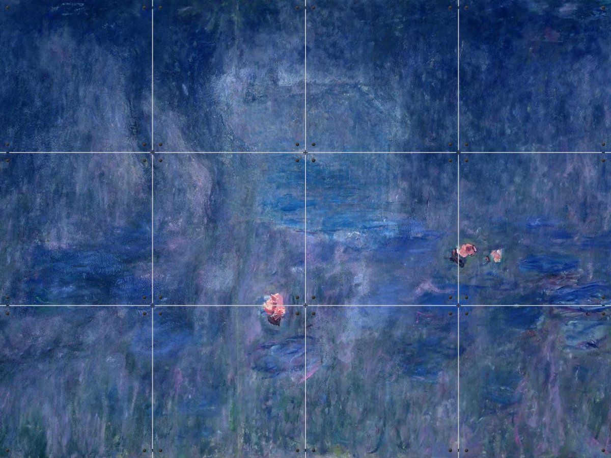 IXXI Water Lilies: Reflections of Trees, Claude Monet & Bridgeman Images - 80 x 60 cm - Gratis ophangtool - Grote wanddecoratie en posters - Abstract