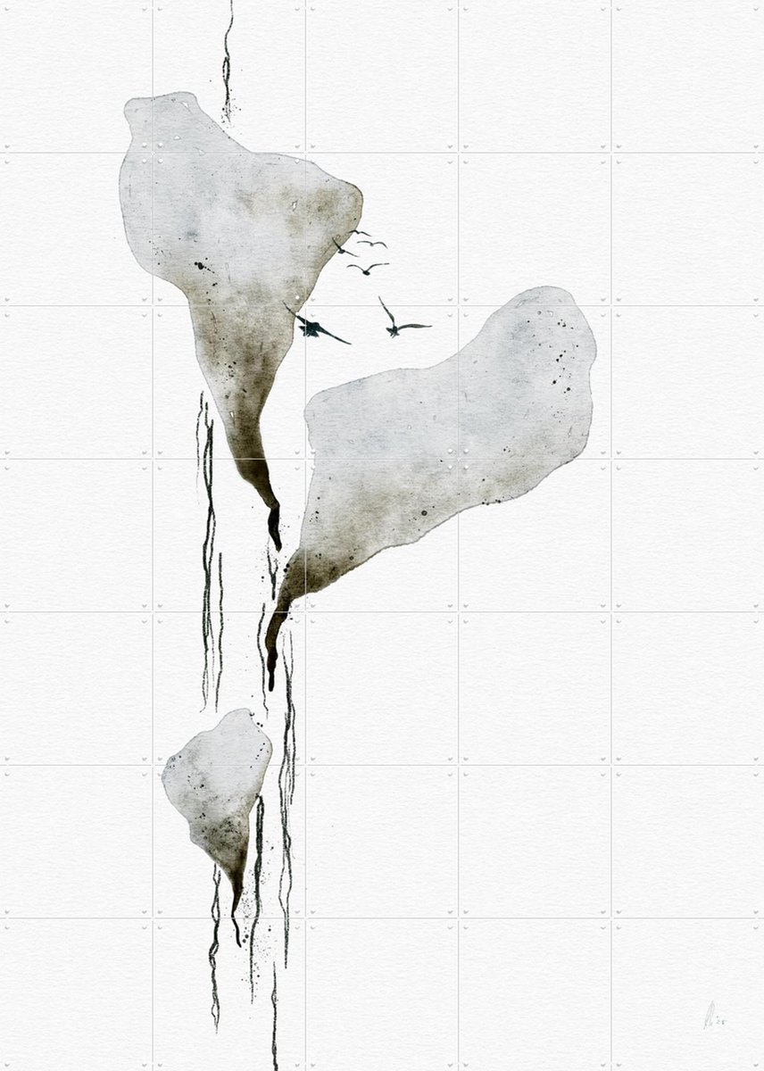 IXXI The Way To Happiness, Ankie Kooi & Various - 100 x 140 cm - Gratis ophangtool - Grote wanddecoratie en posters - Kwaststreken, Line art