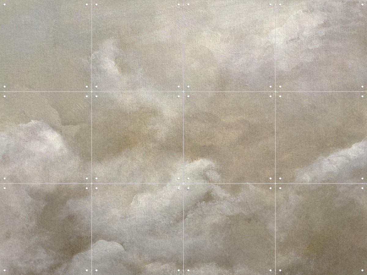 IXXI Cloud, Dan Hobday & Various - 80 x 60 cm - Gratis ophangtool - Grote wanddecoratie en posters - Naturalisme, Kwaststreken, Impressionisme