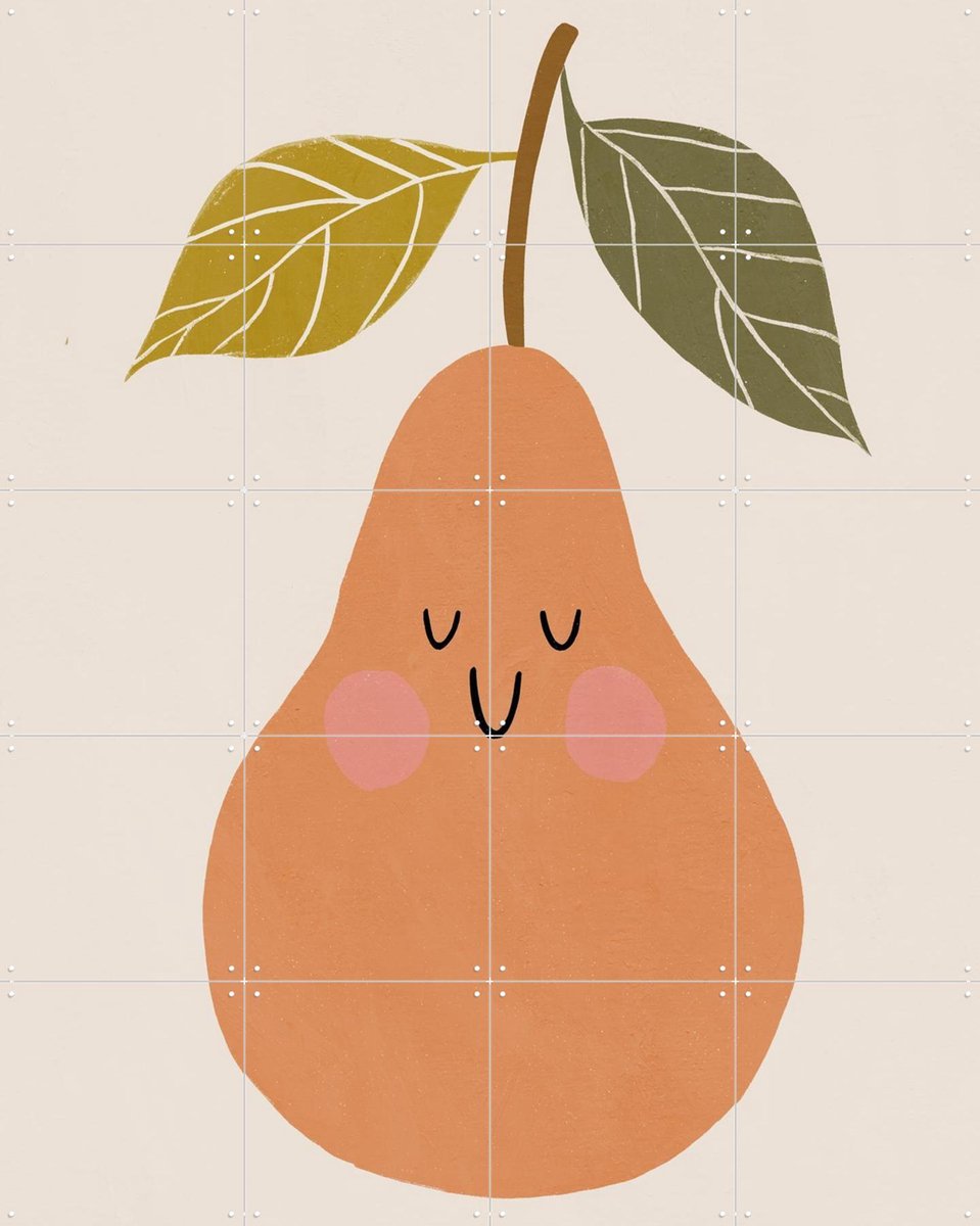 IXXI Happy Pear, Treechild & Various - 80 x 100 cm - Gratis ophangtool - Grote wanddecoratie en posters - Retro, Speels, Abstract, Illustraties