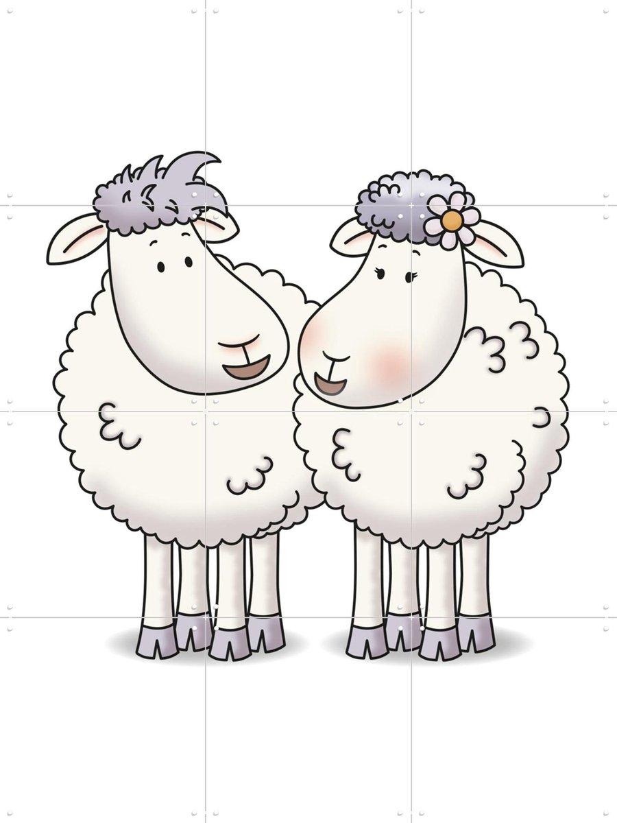 IXXI Mike & Molly, Mike & Molly & Van Hoorne Studios - 60 x 80 cm - Gratis ophangtool - Grote wanddecoratie en posters - Speels, Illustraties