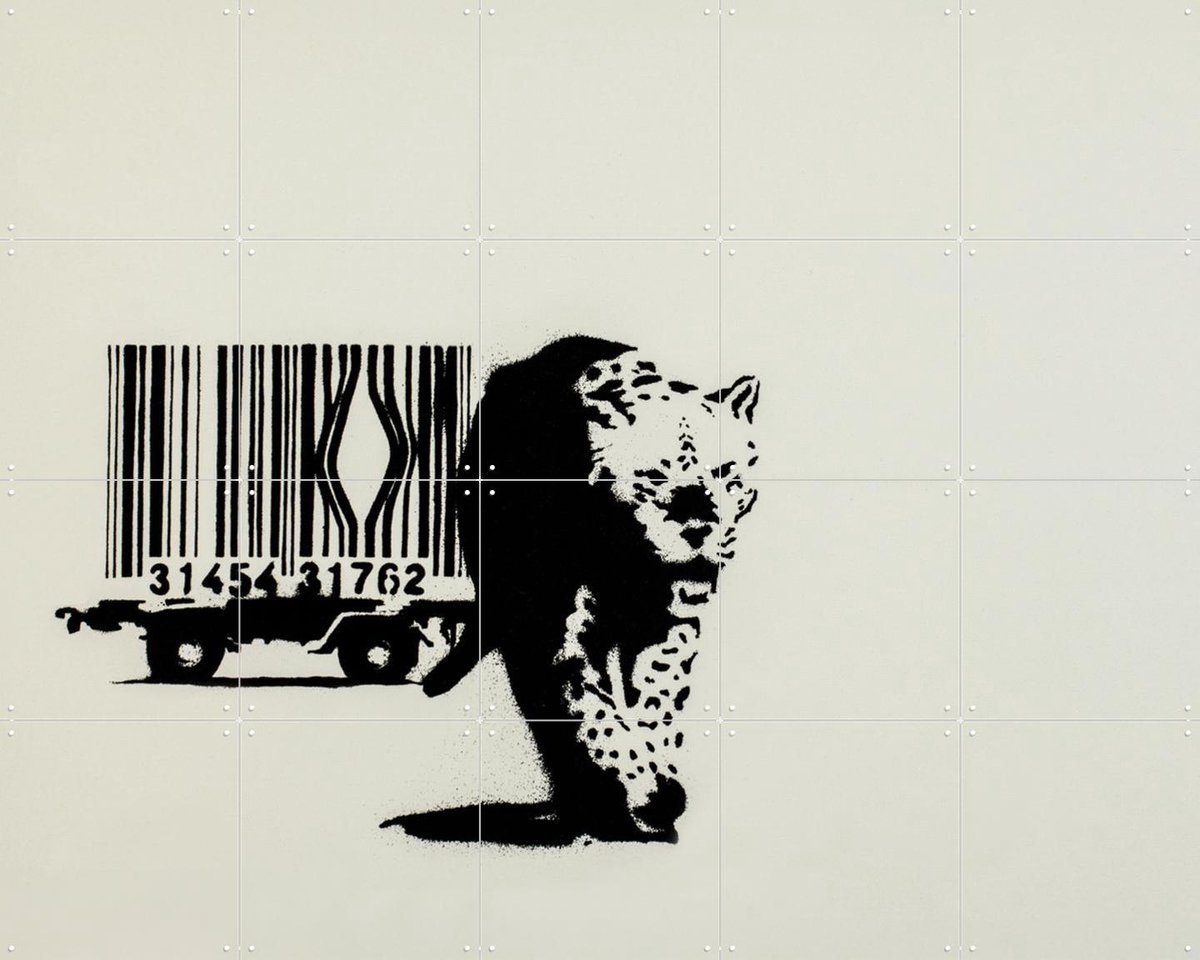 IXXI Banksy's Way to Freedom, Banksy - 100 x 80 cm - Gratis ophangtool - Grote wanddecoratie en posters - Pop art, Street art, Modern, Mancave
