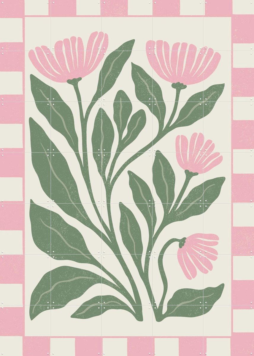 IXXI Petal Poetry Pink, Katarzyna Gąsiorowska & Various - 100 x 140 cm - Gratis ophangtool - Grote wanddecoratie en posters - Speels, Slaapkamer