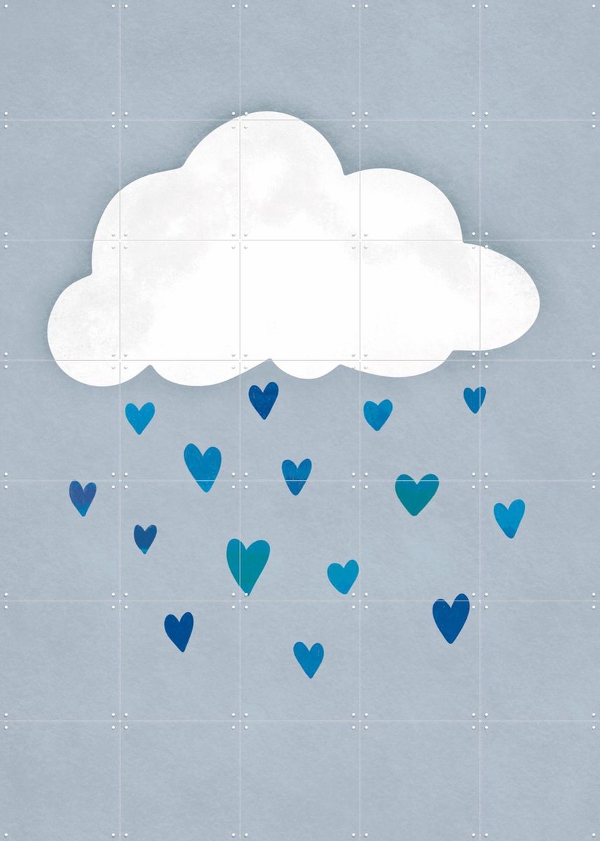 IXXI Hearts From The Sky, EMELIEmaria & Various - 100 x 140 cm - Gratis ophangtool - Grote wanddecoratie en posters - Abstract, Collage, Minimalisme