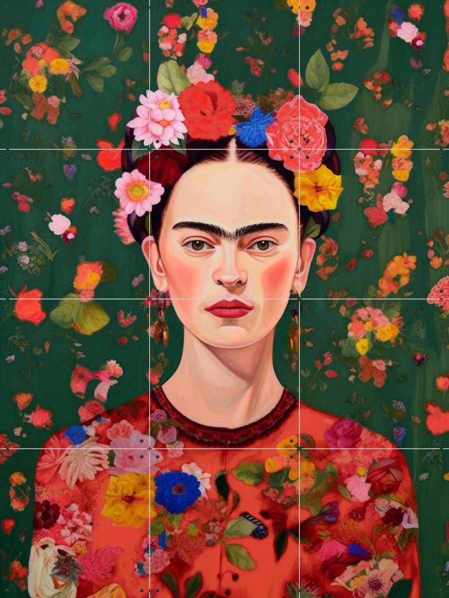IXXI Floral Essence, Treechild & Various - 60 x 80 cm - Gratis ophangtool - Grote wanddecoratie en posters - Digitale Kunst, Kleurrijk, Slaapkamer