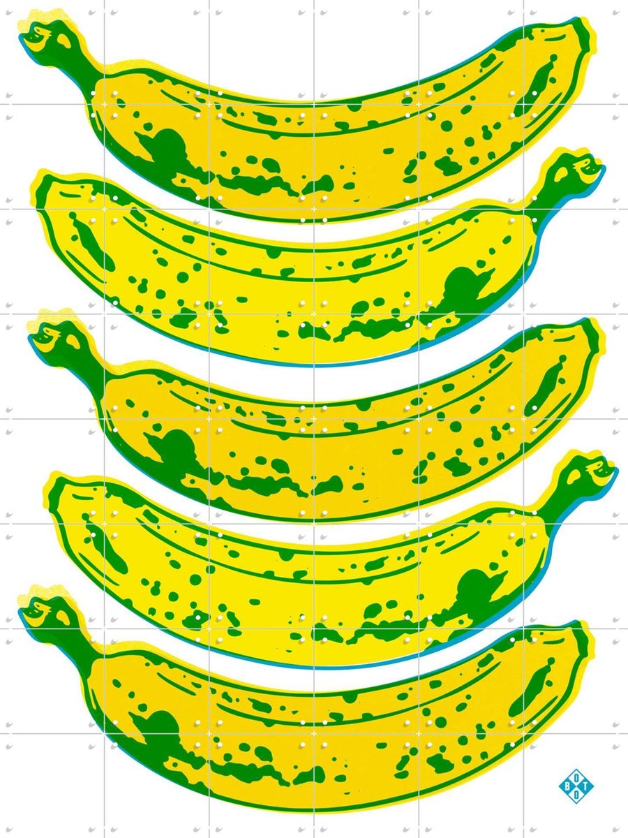 IXXI Banana, Studio Boot - 60 x 80 cm - Gratis ophangtool - Grote wanddecoratie en posters - Speels, Kleurrijk, Illustraties, Modern, Trap, Woonkamer