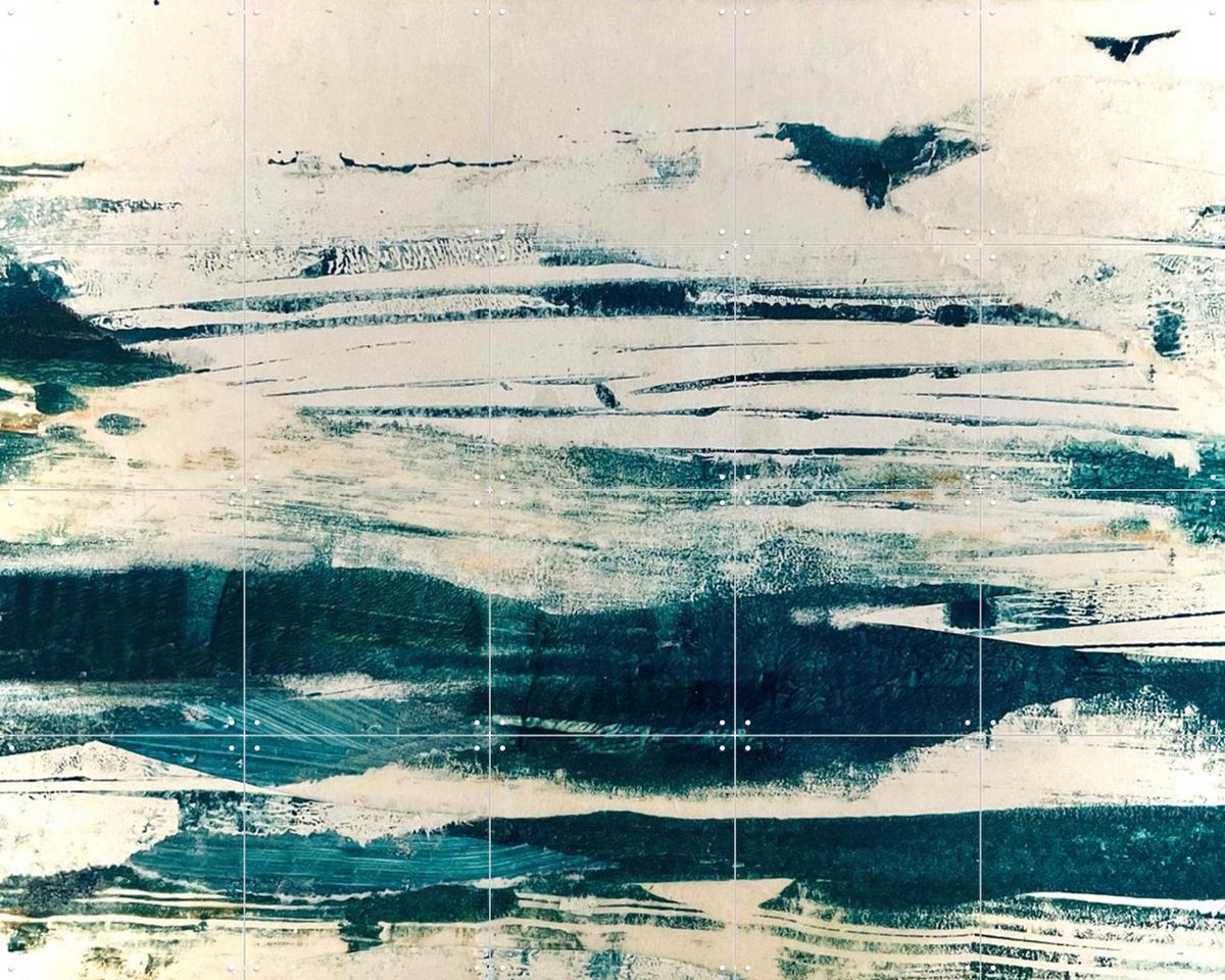 IXXI Poetry Of Water, RAR Kramer - 100 x 80 cm - Gratis ophangtool - Grote wanddecoratie en posters - Aquarel, Abstract, Olieverf, Kwaststreken