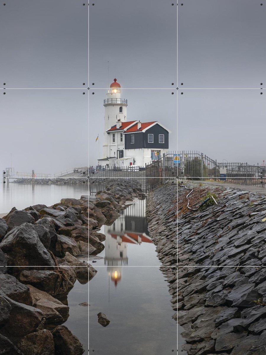 IXXI Paard van Marken, Michael Huijgens & Kunst in Kaart - 60 x 80 cm - Gratis ophangtool - Grote wanddecoratie en posters - Fotografie, Realisme