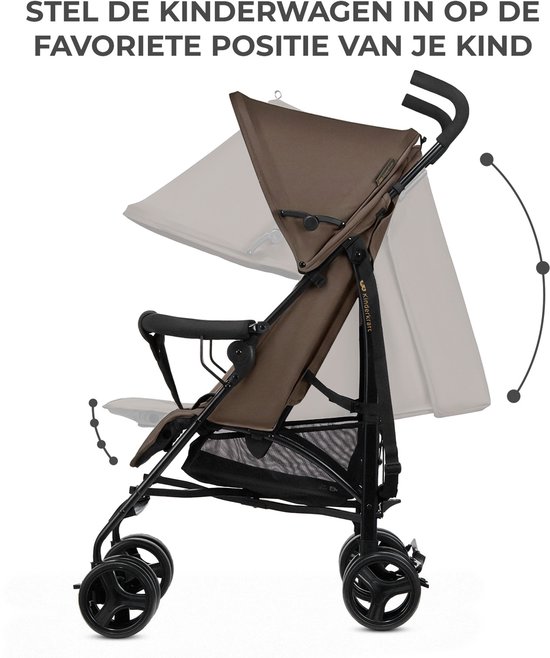 Kinderkraft TIK - Buggy - Lichtgewicht - Inklapbaar - Bruin van Kinderkraft — afbeelding 2