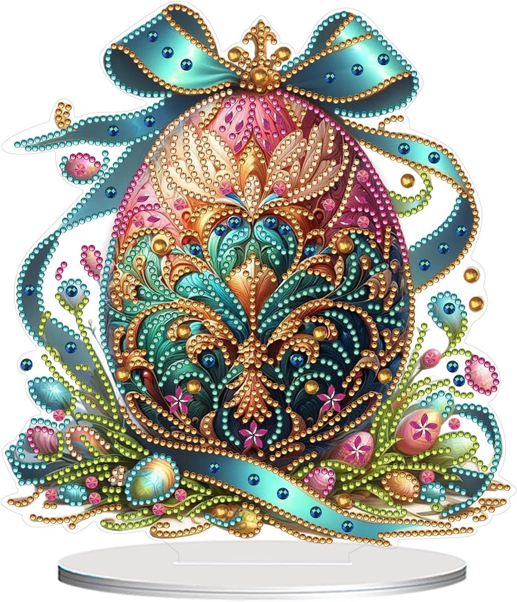 DIY 5D Diamond Painting Desktop Ornament, Diamond Painting Staander Paascadeau, B