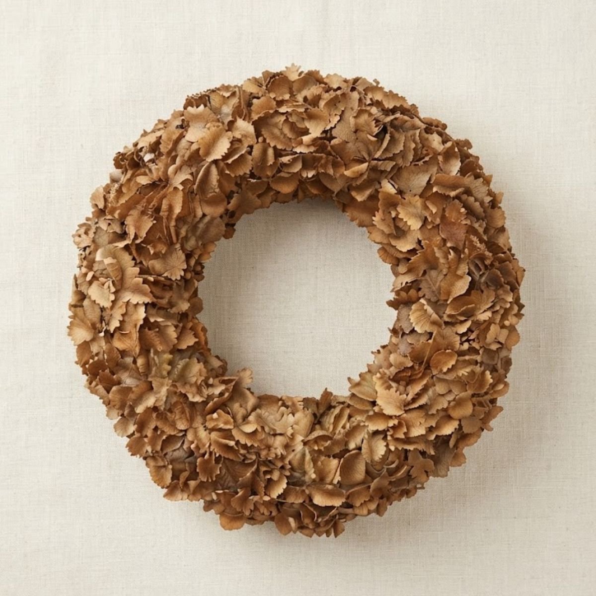Sfeervolle krans van Gedroogde Palmbladeren Ø 20 cm - Landelijke krans - Groendecoratie - Gedroogde krans - Decoratieve krans / Wandkrans / Tafelkrans