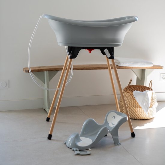 Baby Badset - Badkuip met standaard - Baby Verzorging - 5-in-1 Compleet - 76.5 cm - Poederroze — afbeelding 2
