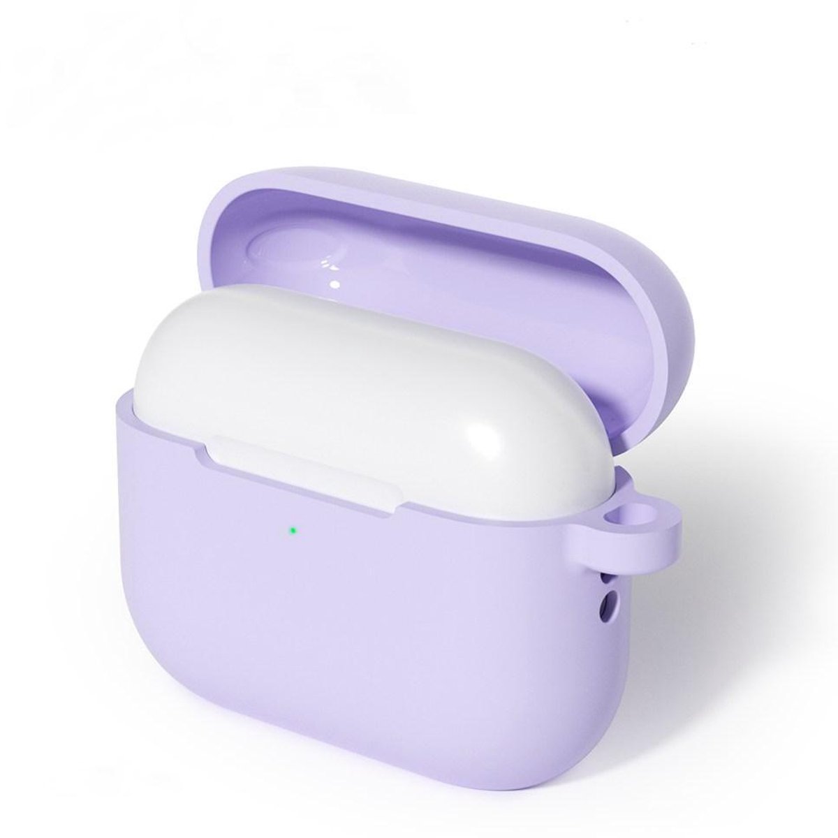 Mobigear Hoesje geschikt voor Apple AirPods Pro 3 Hoesje Flexibel Siliconen | Mobigear Colors - Lavender Purple | Paars