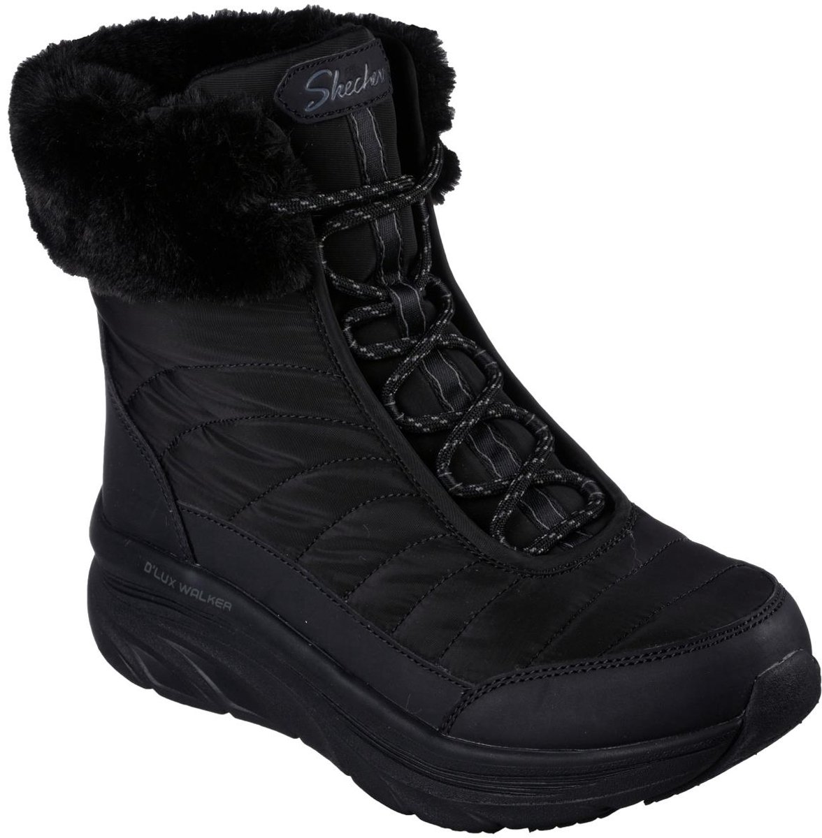 SKECHERS D'LUX WALKER-WINTER, 167388-BBK, Female, Black
