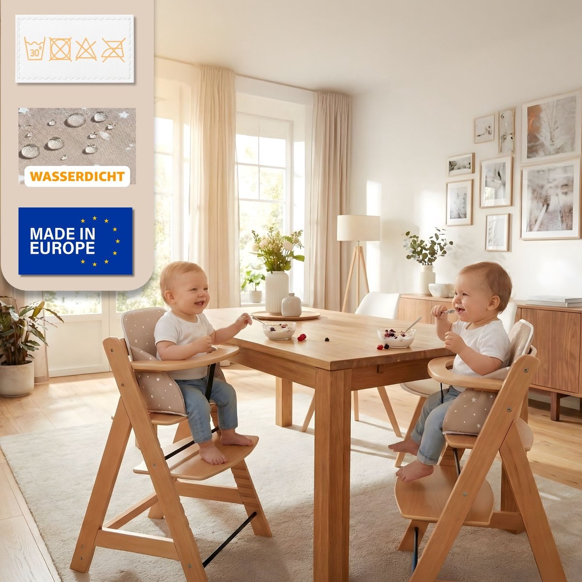 Verkleiningskussen Kinderstoel High Chair Seat Reducer - Universele Bekleding Hauck Stokke Babystoel Zitkussen Voedingstoel Cover Stoelopvulling Giraffen – foto 5