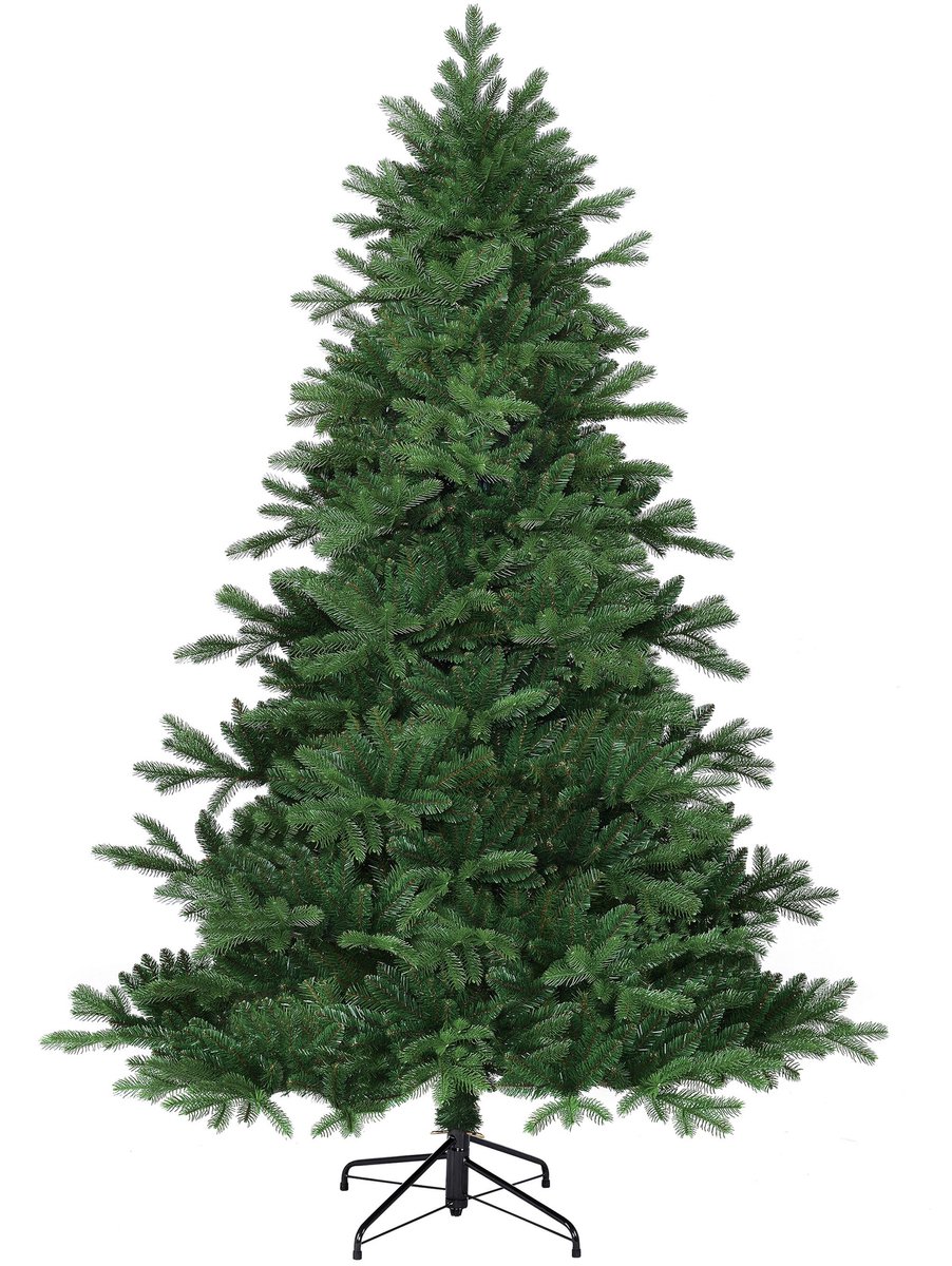 Black Box Trees Brampton Kerstboom - Realistische Kunstboom met Scharnierconstructie - Kerstversiering voor Binnen - Klassieke Boom van PE Naalden - H215 x Ø142 cm - Groen