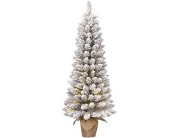 Black Box Trees Gerlos Kunstkerstboom met Verlichting - Kunstboom H90 x D41 cm - Kunst Kerstboom met Besneeuwde Takken - Kerstdecoratie voor Binnen - 108 Tips - Groen