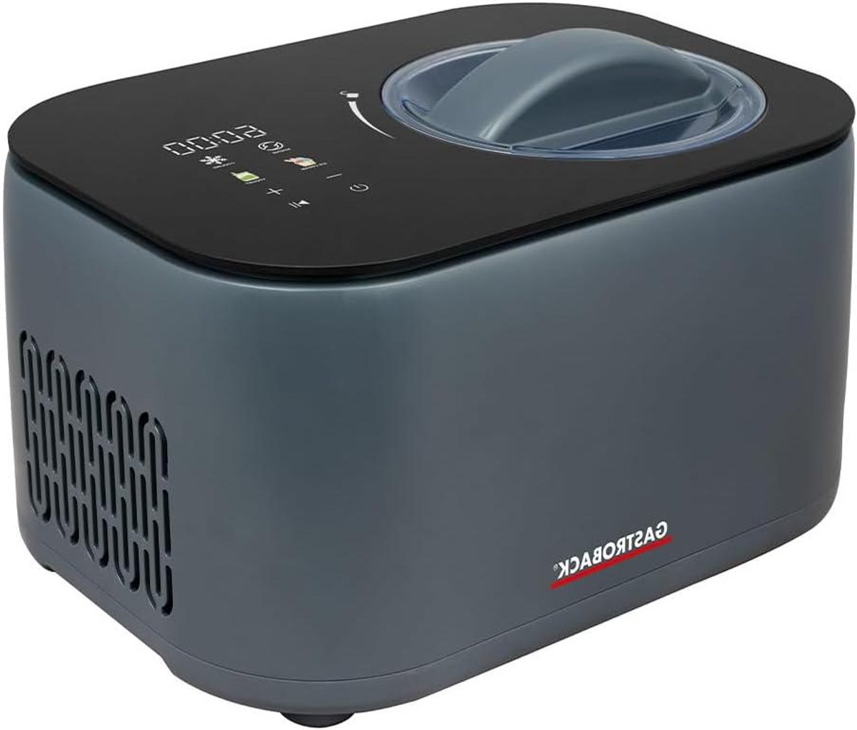 IJsmaker met Compressor - Yogurtmaker Dessertmaker - Zelf Desserts Maken - Geïntegreerde Koeling - 1 Liter Capaciteit - Zwart