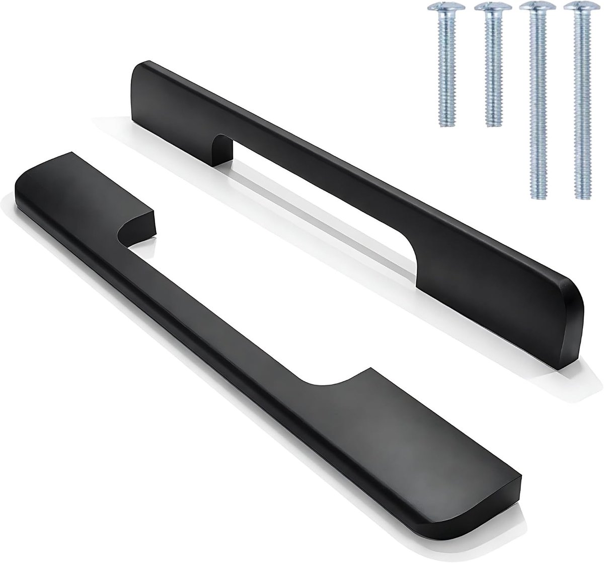 10 stuks, gatcentrum van 128 mm, moderne matzwarte aluminium stang, laden, kledingkast, kast, kast, badkamer, 147 mm