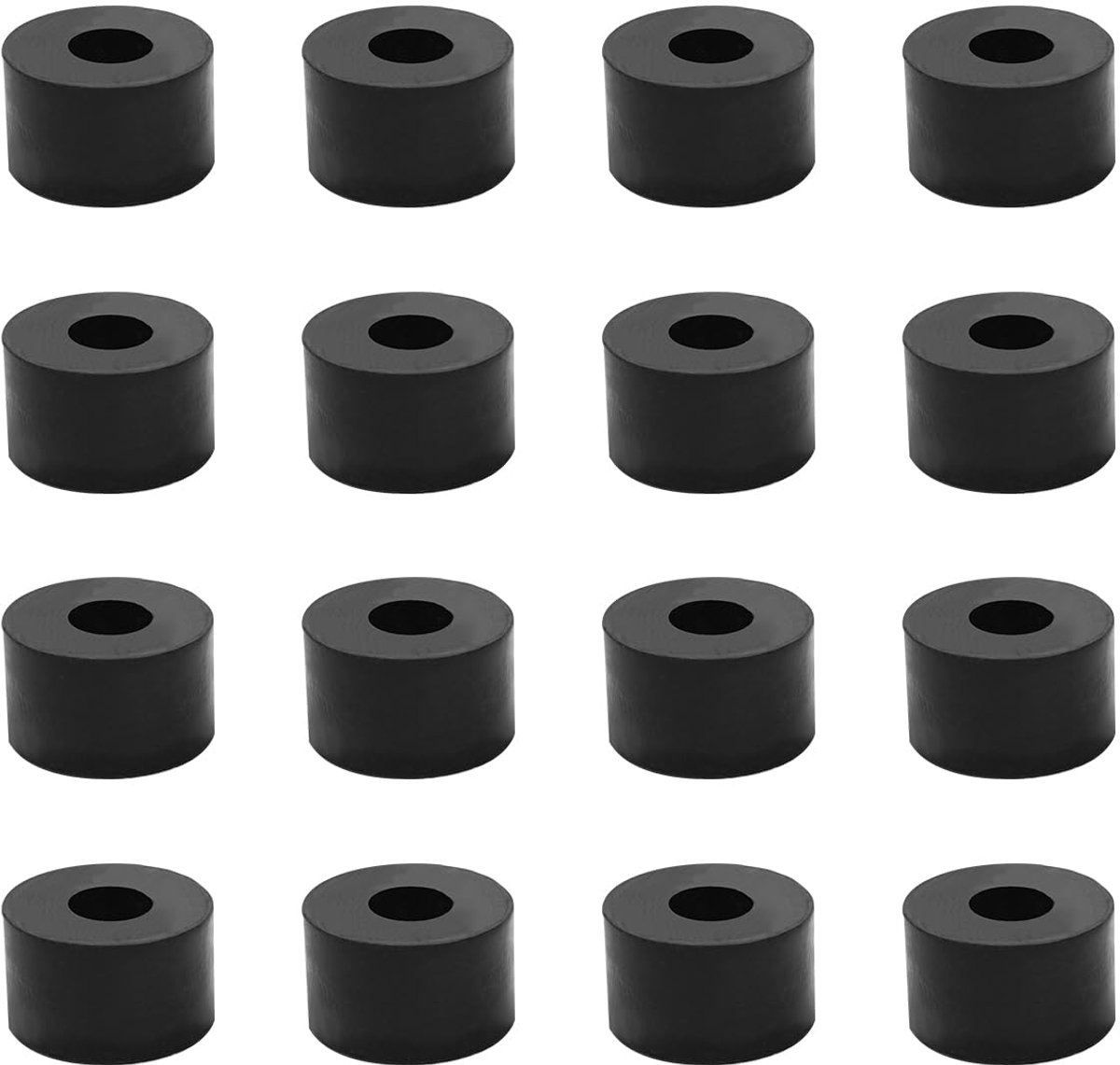 16 stuks rubberen afstandhouders, M10 kunststof afstandshulzen, 25 mm buitendiameter 10 mm binnendiameter 15 mm dikte afstandhouders kunststof voor huis auto accessoires, container