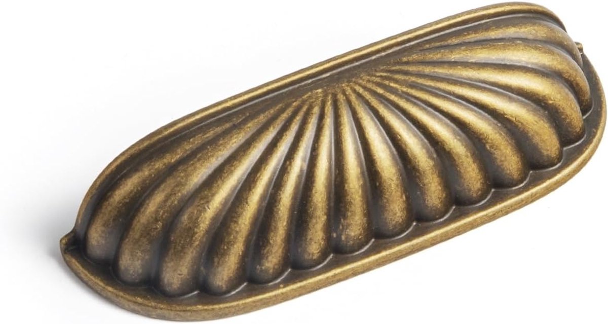 6-Pack Antieke Bronzen Kast Trekt Met 3" (76mm) Gatcentra - Vintage Zinklegering Cup Trekt met Radiaal Patroon Ontwerp voor Keuken & Garderobe