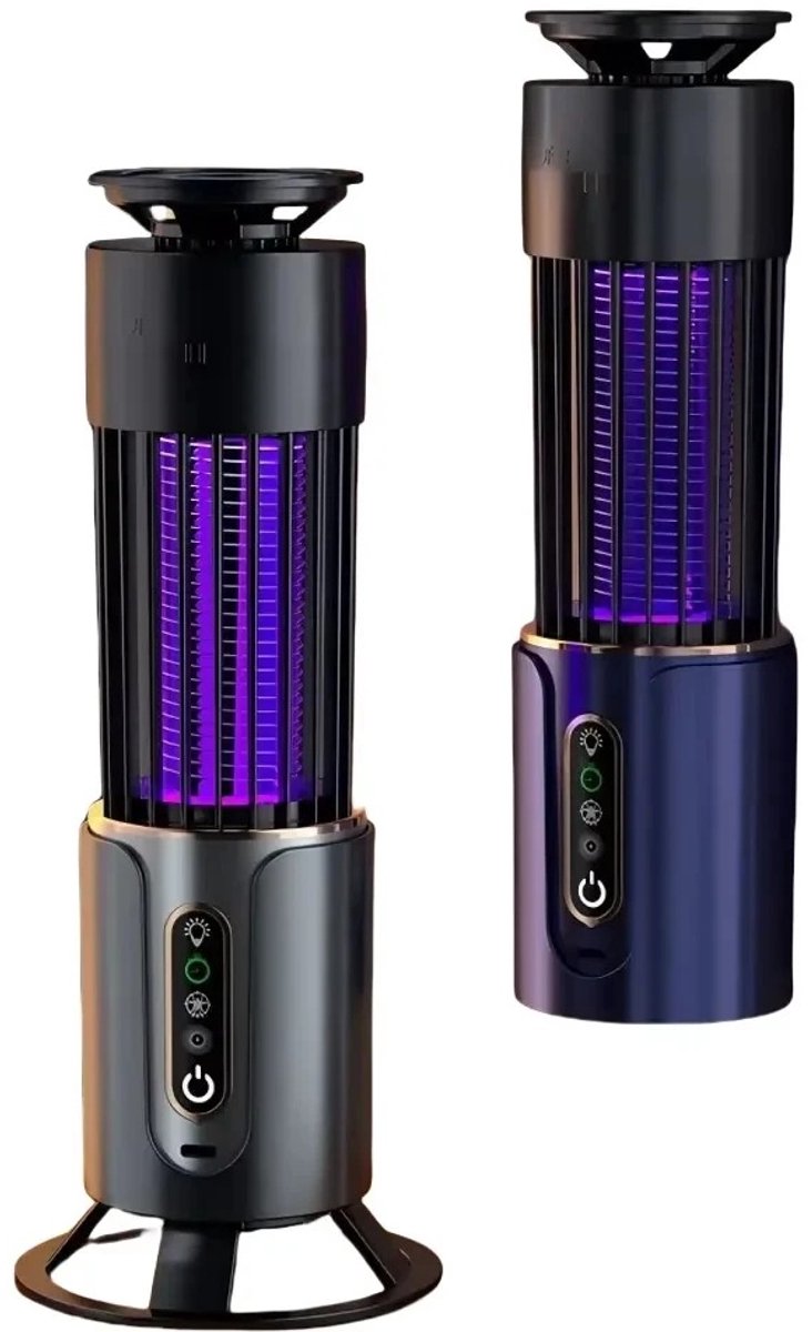 North Collective Muggenlamp Oplaadbaar - Vliegenlamp - Muggenlamp Draadloos - Insectenlamp - Voor Binnen en Buiten - USB - Staand of Hangend