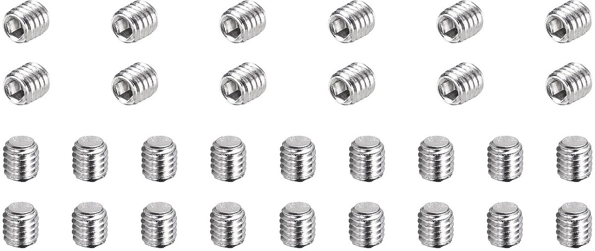 120 stuks M3-0,5 x 3 mm stelschroeven 304 roestvrij staal cup point binnenzeskant schroeven voor badkamerarmaturen meubels reparatie doe-het-zelf project