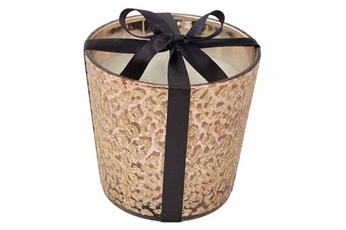 Geurkaars Luxury Phanter Brons 13,5x13,5 Xh12,5cm