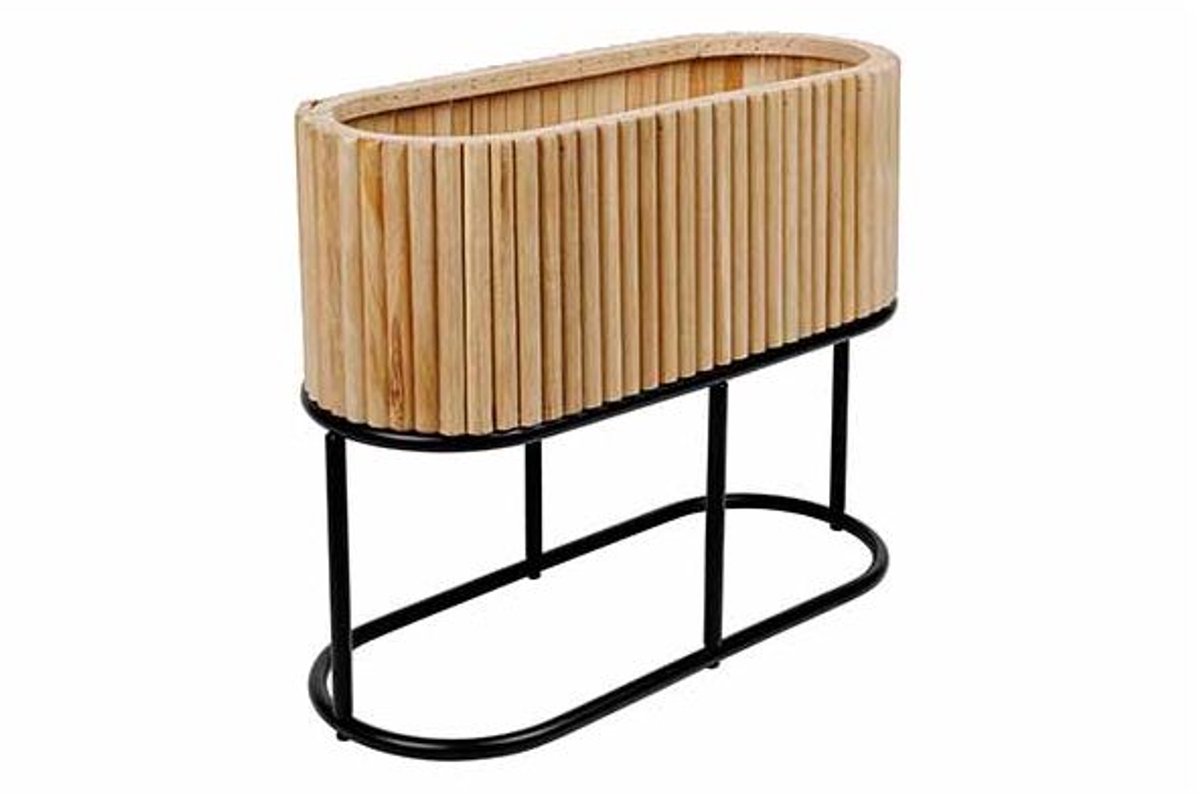 Plantenbak Wood Natuur 50x20xh40cm Metaa L Knock Down
