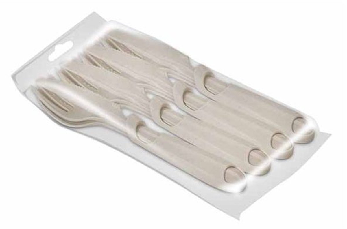 Gourmet Bestekset 4x Set Mes-vork-lepel Met Houder