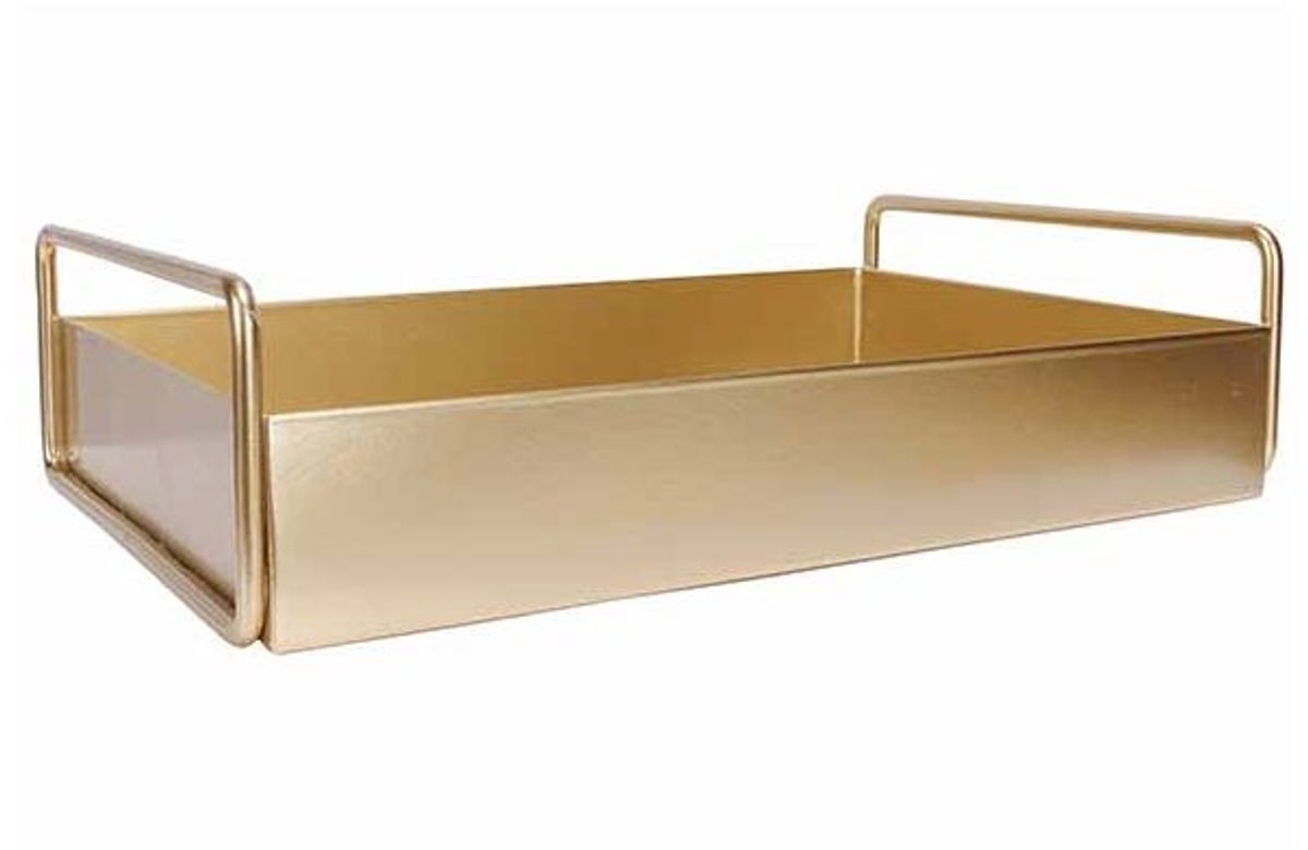 Dienblad Goud D4 30x13xh8cm Metaal
