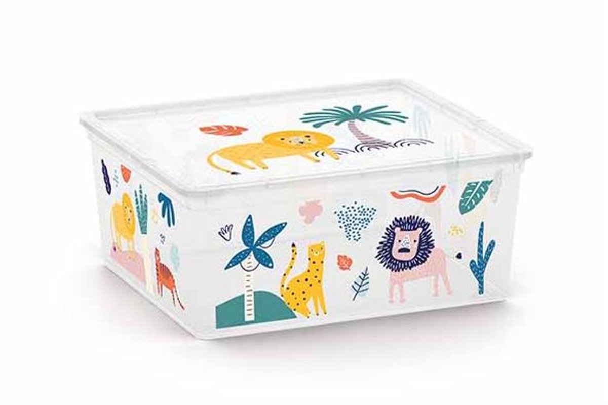 C-box Wild Animals Opbergbox M 18l 40x34xh17cm