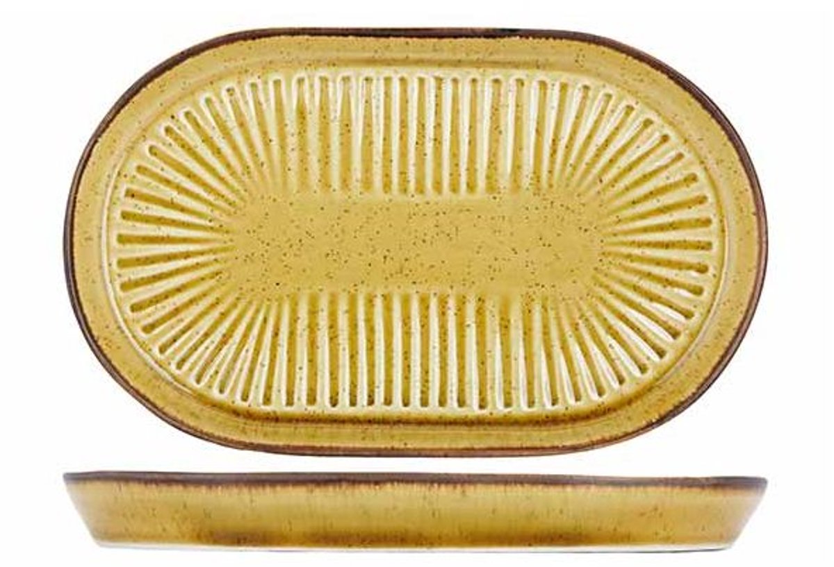 Solas Mustard Bord Ovaal 19x12,5cm