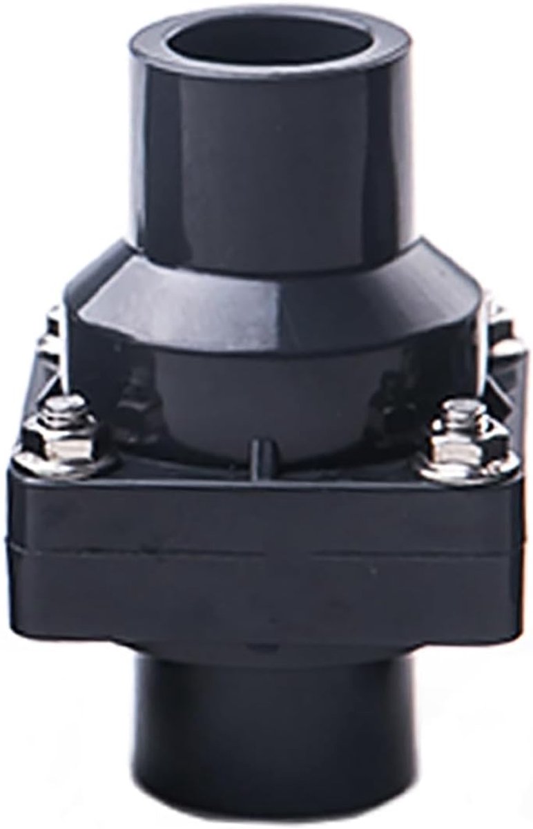terugslagklep terugslagklep PVC dubbele unie oplosmiddel las pijpfittingen voor metrische druk pijp (DN25 Φ32mm)
