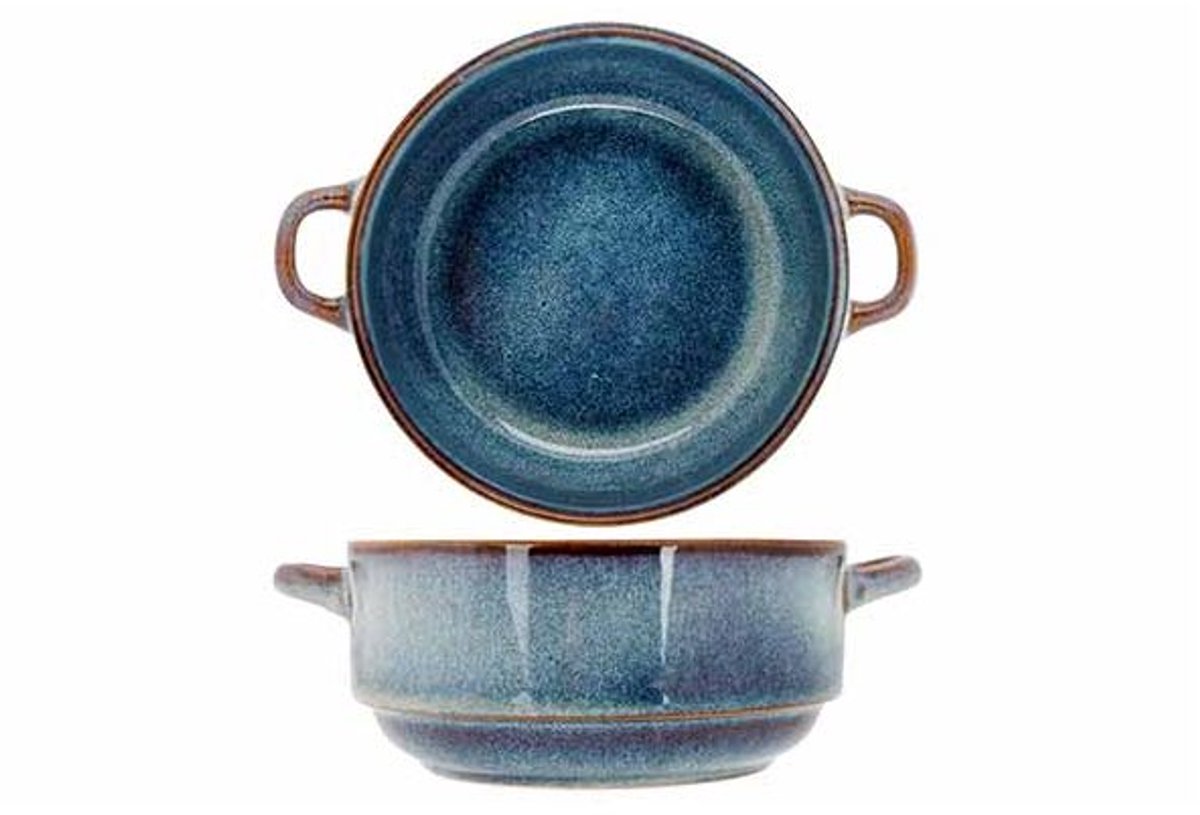 Jade Indigo Kom 20x15xh7cm Met Handvaten