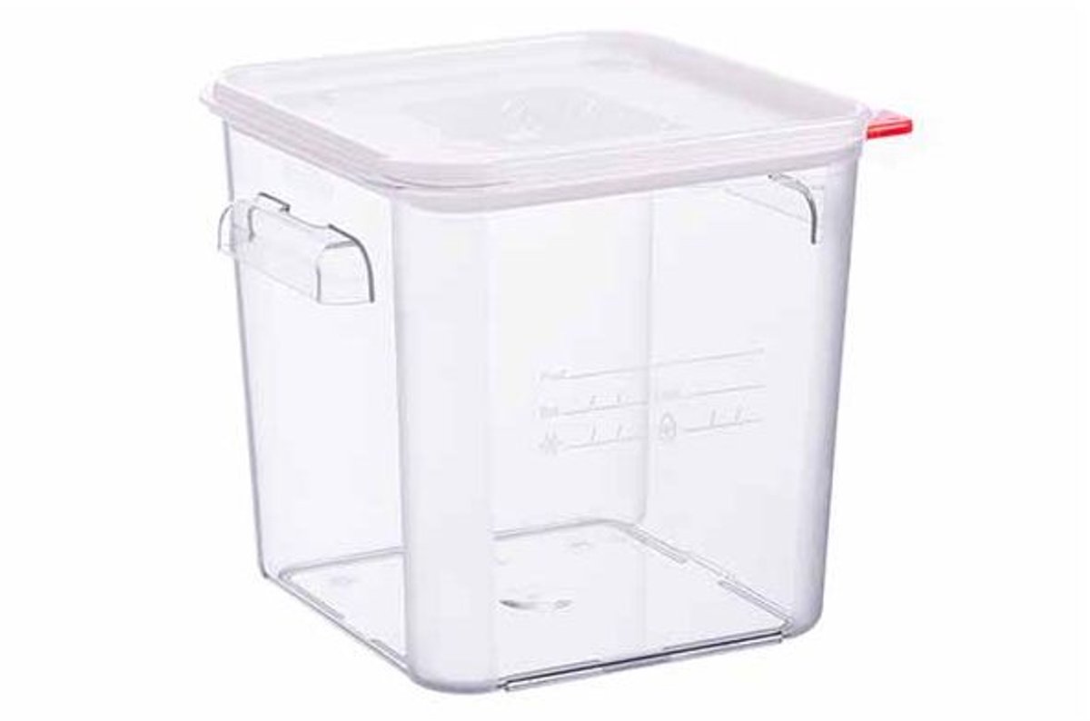 Vershouddoos 8l Pc Met Deksel Transparant 23,5x23,5xh23cm