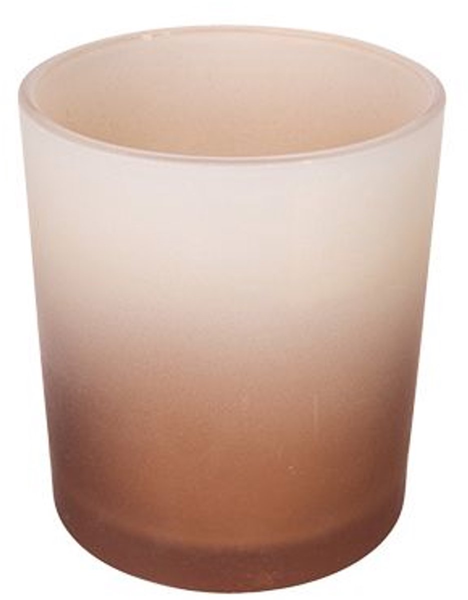 Theelichthouder Degrade Koper 7x7xh8cm C Ilindrisch Glas