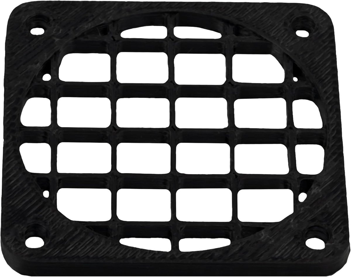 Set van 4 kunststof ventilatorroosters 40x40 mm voor PC-computers, printers, audiovisuele apparaten, multimediaprojectoren/kleur zwart
