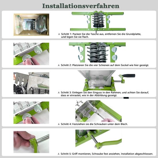 Fruitpers 12L Hout + Fruitmolen 7L RVS - Complete Handmatige Vruchtenpers & Appelmolen Set - Inclusief Persdoek, Drukplaat en Metalen Spindel - Geschikt voor Wijn, Cider, Appels en Bessen - NAIZY van NAIZY — afbeelding 2