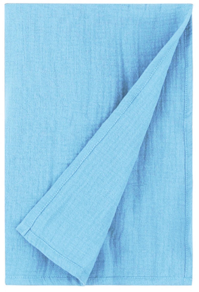 Babywikkeldeken, groot formaat 120*120 cm, ultrazacht en absorberend dubbellaags puur katoen, geschikt voor zowel jongens als meisjes, dunne deken/badhanddoek/wikkeldoek,Hemelsblauw